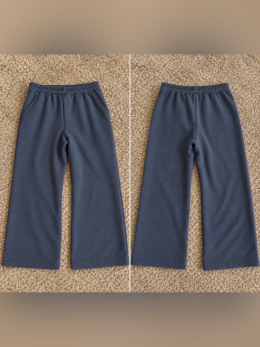 Old Navy High-Waisted Bounce Fleece Wide-Leg Sweatpants in Nebula